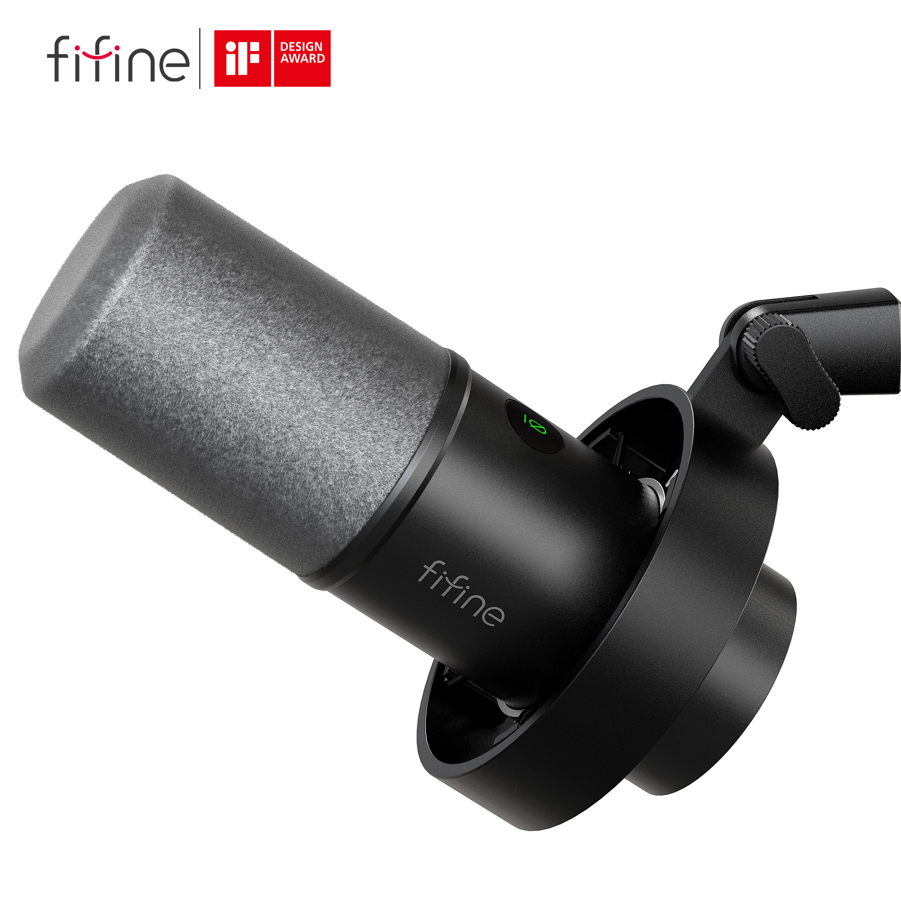 FIFINE opname XLR dynamische microfoon met realtime monitoring, USB-streamingmicrofoon met versterkingsknop/touch-mute voor pc, mixer-K688