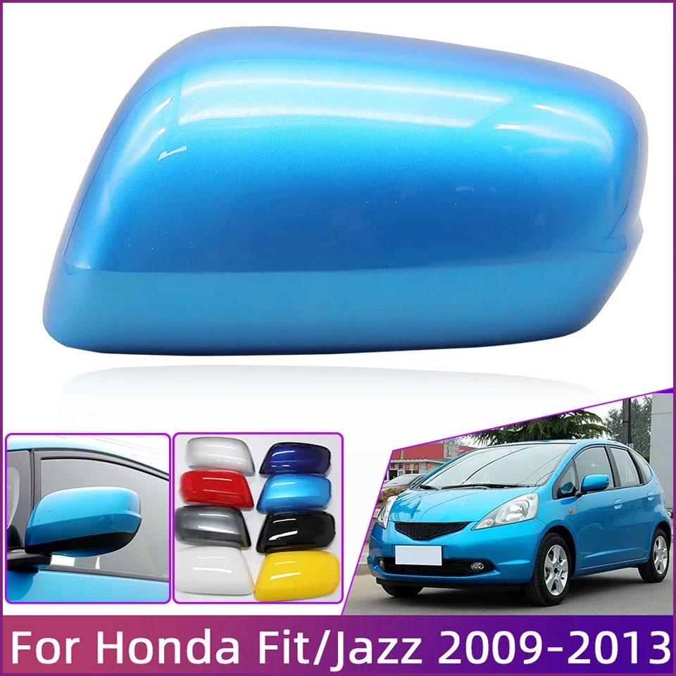 Obudowa lusterka bocznego pokrywa dla Honda Fit Jazz GE6 GE8 2009 2010 2011 2012 2013 lustro Cap Side Shell obudowa wysokiej jakości malowane