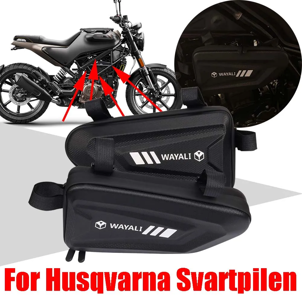 Sac latéral pour accessoires de moto Husqvarna Svartpilen 125 200 250 401 701, sacs à outils, sacoche étanche, sac de rangement pour cadre