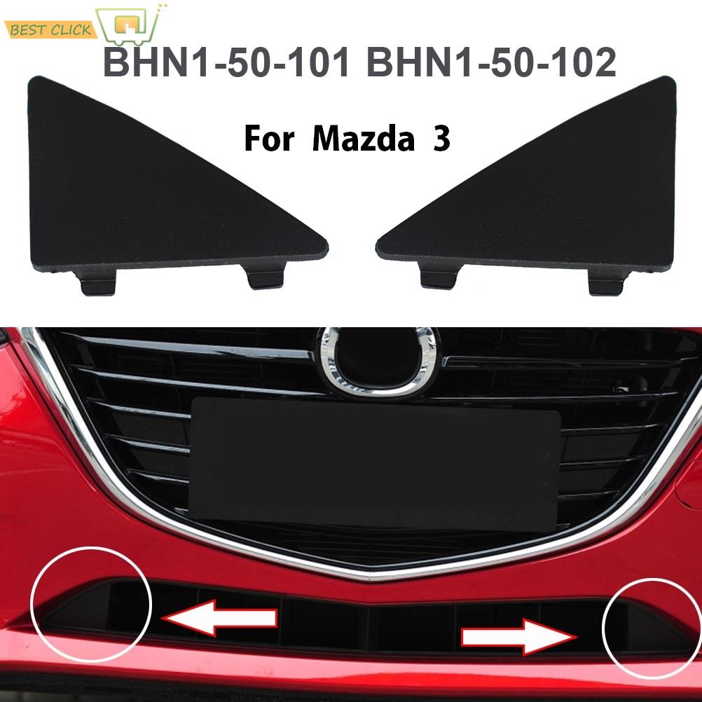 Tapa de cubierta de parachoques delantero de coche, embellecedor triangular de rejilla inferior para Mazda 3 Axela 2014 2015 2016 BHN1-50-101 BHN1-50-102, tapas de gancho de remolque