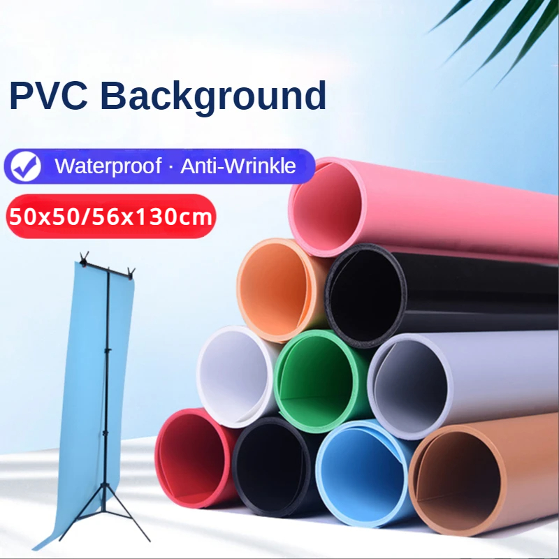 Tła fotograficzne z PVC 56x130cm dla fotografów, rekwizyty do sesji zdjęciowych w studio fotograficznym, czarno-białe tło do zdjęć.