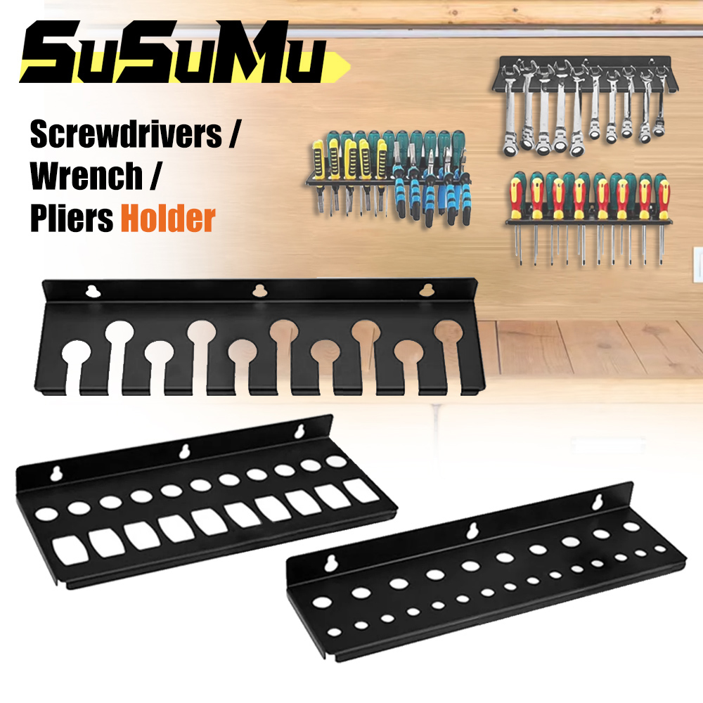 ไขควง Organizer Wall Mount ประแจ Organizer มือผู้ถือเครื่องมือ Rail Rack ผู้ถือโรงรถ Workshop ฮาร์ดแวร์เครื่องมือแขวน