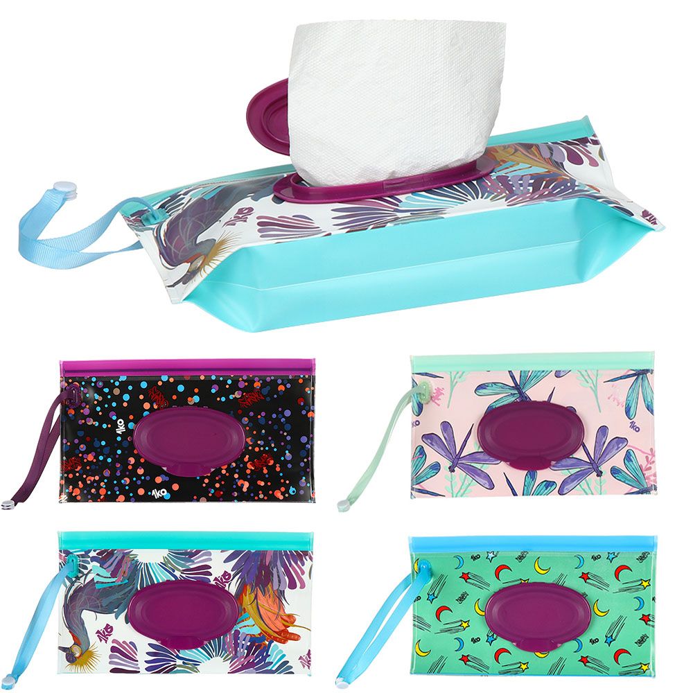 Eva bebê wet wipe pouch bonito snap-cinta recarregável molhado toalhetes saco flip capa caixa de tecido ao ar livre útil carrinho de bebê acessório