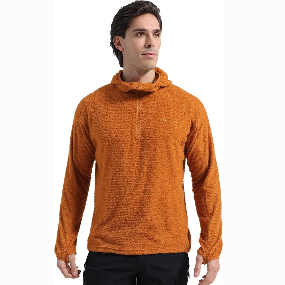 Moletom Masculino Pioneer Camp com Capuz para Atividades ao Ar Livre, Profissional, Quente, com Zíper, PrimaLoft Active Evolve para Camping e Caminhada