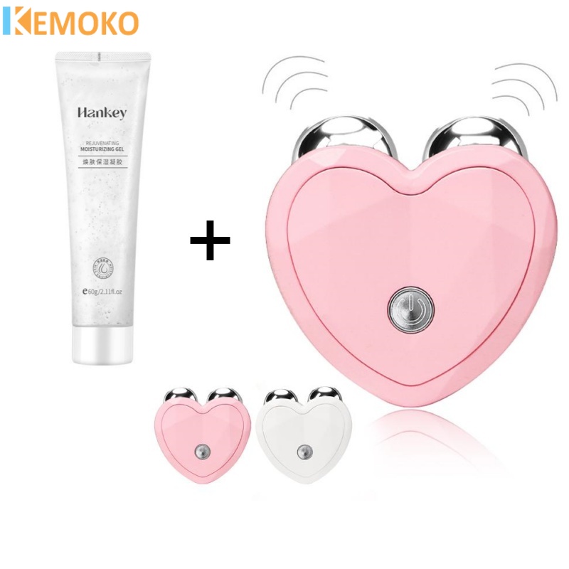 Nuevo dispositivo de belleza de microcorriente, Mini rodillo de Estiramiento Facial portátil, masajeador adelgazante EMS, cuidado Facial reafirmante de contorno delicado