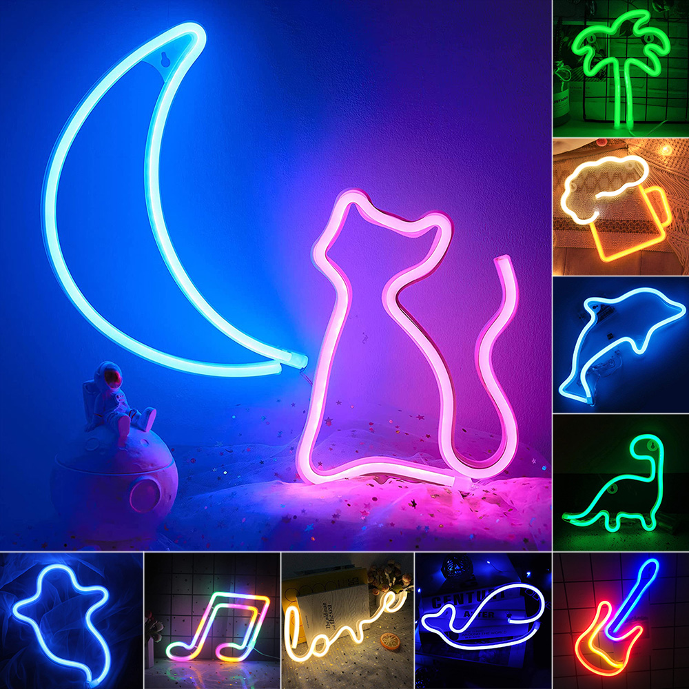 USB/Batterie LED Neon Zeichen Lichter Party Wand Kunst Dekor Zimmer Bar Bier Neon Lampen Wand Hängen Neon Zeichen musiknote Nacht Lichter