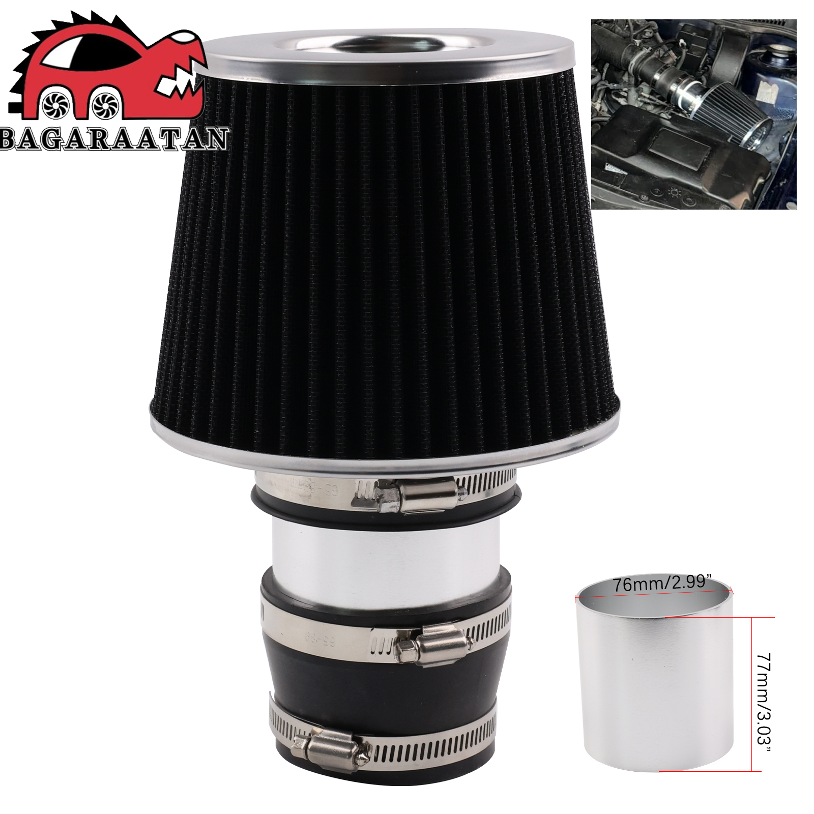 สําหรับ VW Audi ชุดดูดอากาศเย็น 2.75 นิ้วสําหรับ 99-05 Golf Jetta Beetle 1.8L 1.9L 2.0L 2.8L สําหรับ 00-06 TT/TT Quattro 1.8L เครื่องยนต์