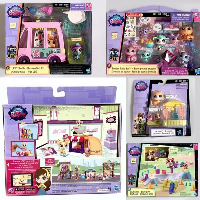 Hasbro Littlest Pet Shop Actiefiguren Schattige dierenmodel speelgoed Desktopornamenten ren's Speelhuisspeelgoed Verjaardagscadeaus