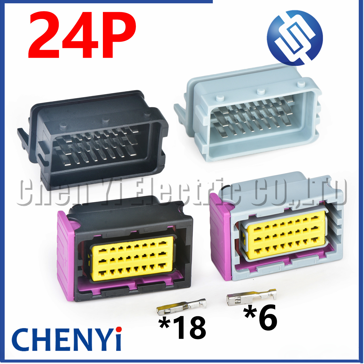 Connecteur étanche pour voiture 24 broches, carte électronique ECU, faisceau de câblage PCB, fiche HCCPHPE24BKA90F 211PC249S8005 211PC249S0005 HCCPHPE24BGYB90F