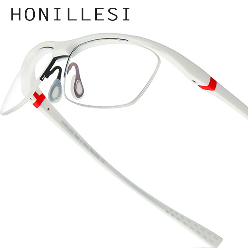 FONEX HONILLESI TR90 Glasses Frame Men Brand Designer Semi Rimless Ultralight Bicycle Eyeglasses Half Rim Sports Eyewear 7027