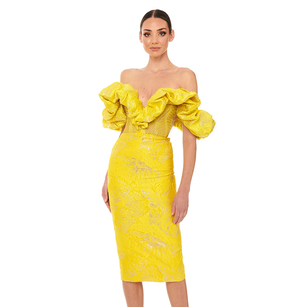 Frauen Sexy Off Schulter Mode Kleid Stickerei Patchwork Kleidung Party Elegante Midi Kleid