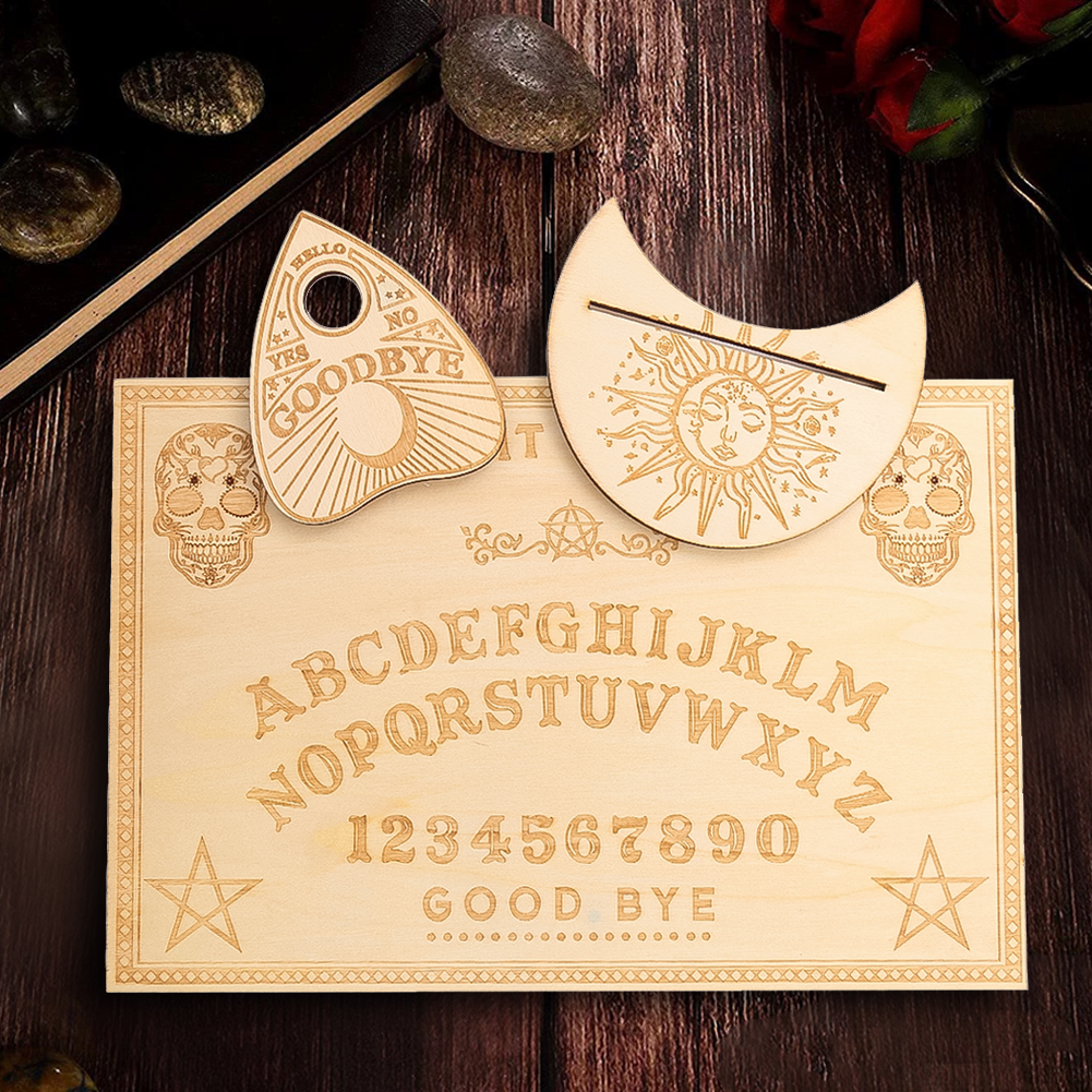 3-częściowy zestaw desek do wróżenia Drewniana deska do rzeźbienia do dekoracji wróżbiarstwa Wiccan Altar Decor & Intuitive Message Plate Wood Crafts