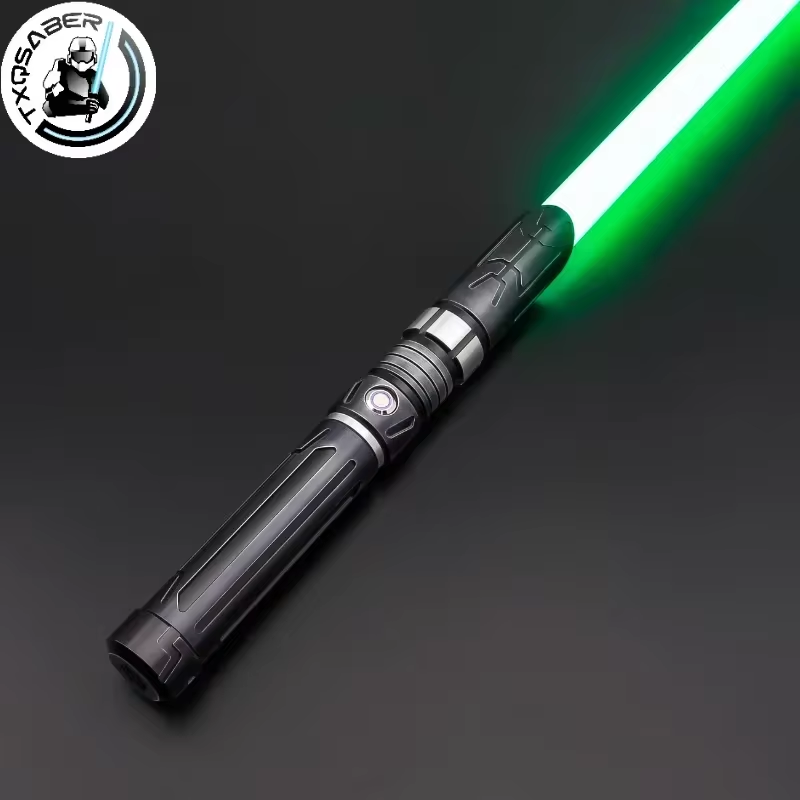 TXQSABER Heavy Dueling Smooth Swing Maßgeschneidertes Pixel-Lichtschwert 1 Zoll Klinge 12 Farben Cosplay Blaster Laserschwert Kinderspielzeug