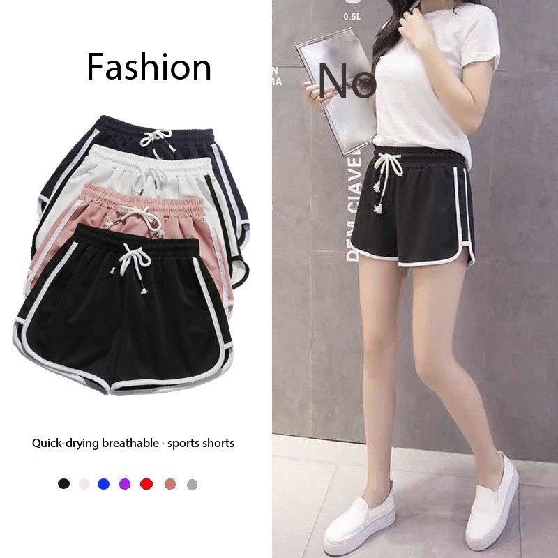 Frauen Yoga Shorts Sommer Oberbekleidung Mid-Taille beiläufige lose gerade Hosen Dame stilvolle dünne atmungsaktive weite Bein Gym kurze Hosen