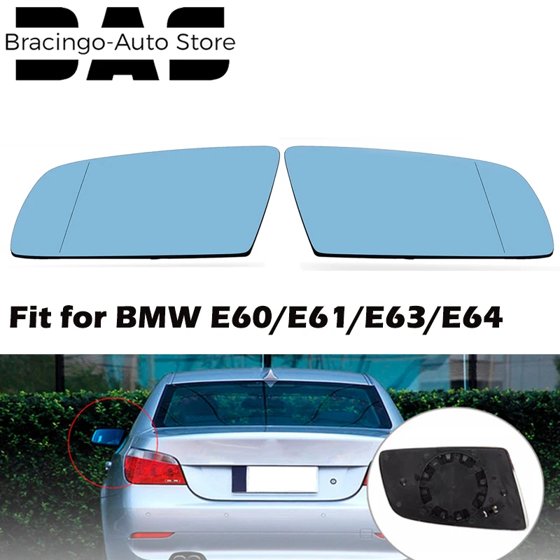 Fit For BMW 5 Series E60 E61 2003-2010/E63 E64 2004-2011 Side Heated Electric Wide Angle Wing Mirror Glass Anti-fog Defrosting