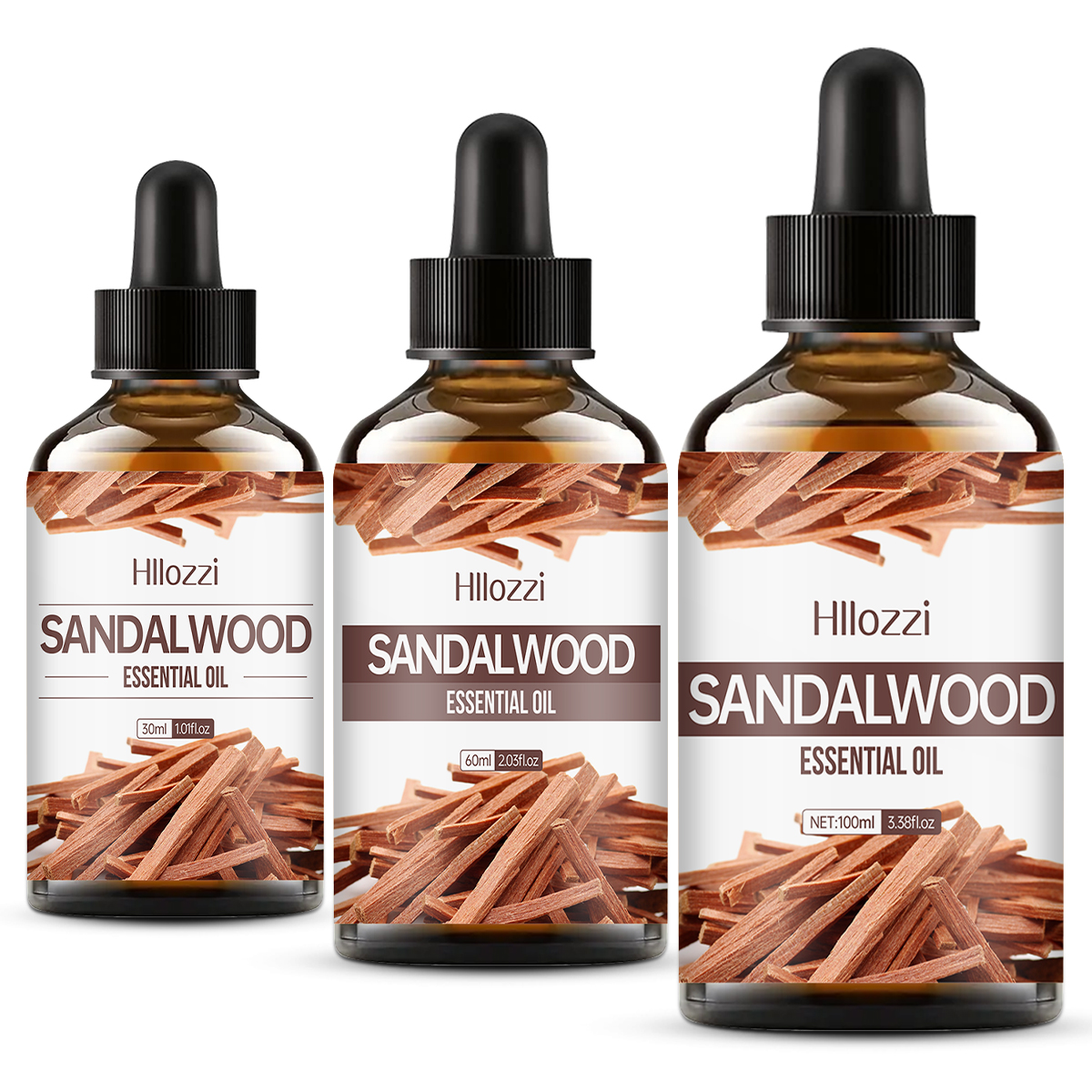 Aceite esencial de sándalo de 100ml/60ml/30ml para hacer velas, difusores de jabón, aceite aromático de aromaterapia