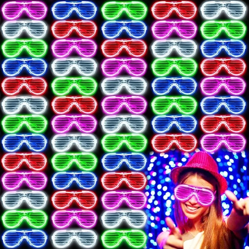5-50 Stück leuchten LED-Brille Bulk 5 Farben Glüh brille im Dunkeln leuchten Party liefert Neon Party Gefälligkeiten für Kinder Erwachsene