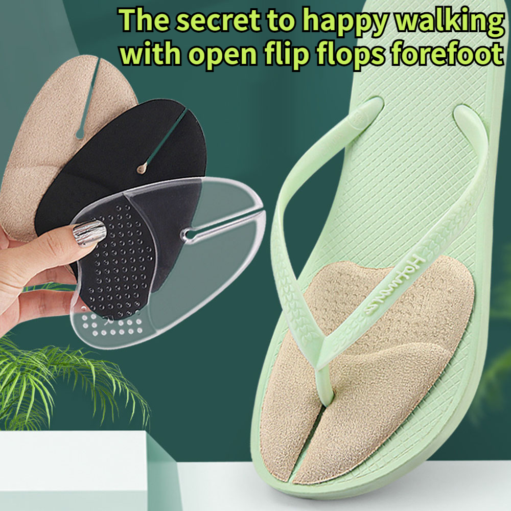 Pantoufles en Silicone, sandales, coussinet pour l'avant-pied, tongs, Clip, coussinets pour chaussures en GEL, semelle intérieure, soins des pieds, Massage des particules, coussin antidérapant