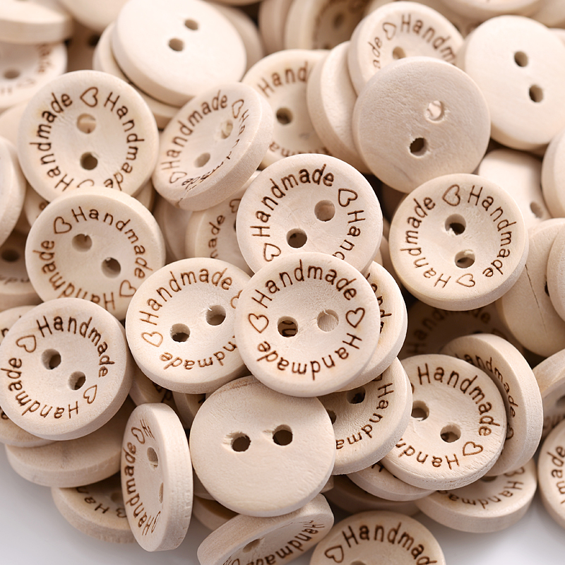 50 ชิ้น 2 หลุมปุ่มไม้ธรรมชาติสําหรับเสื้อผ้าตกแต่งปุ่ม Diy Handmade 2 ตาไก่ปุ่มเย็บอุปกรณ์เสริม3
