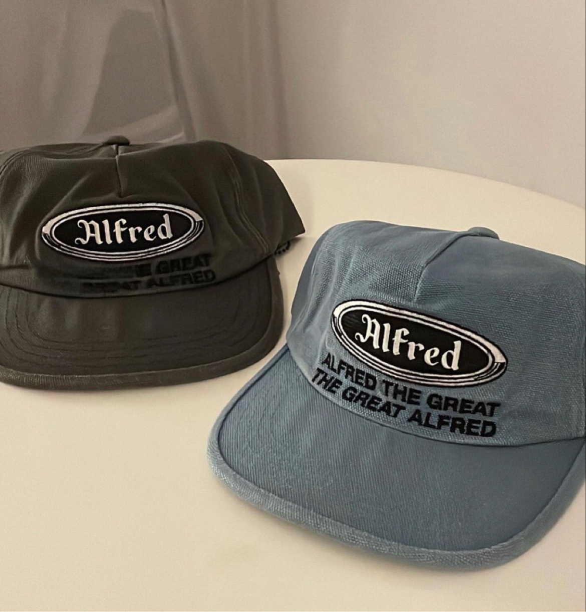 22 autunno corea del sud Ins Blogger Design di nicchia Retro Distressed lavato lettere ricamate cappello da Baseball a tesa piatta