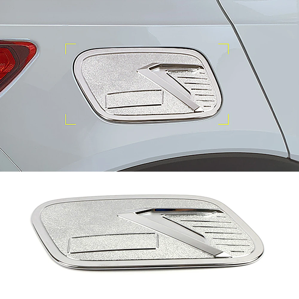 For Volvo XC40 2018-2025 Fuel Tank Cap Oil Tank Cover Trim Chrome Styling Accessories Decoration Sticker