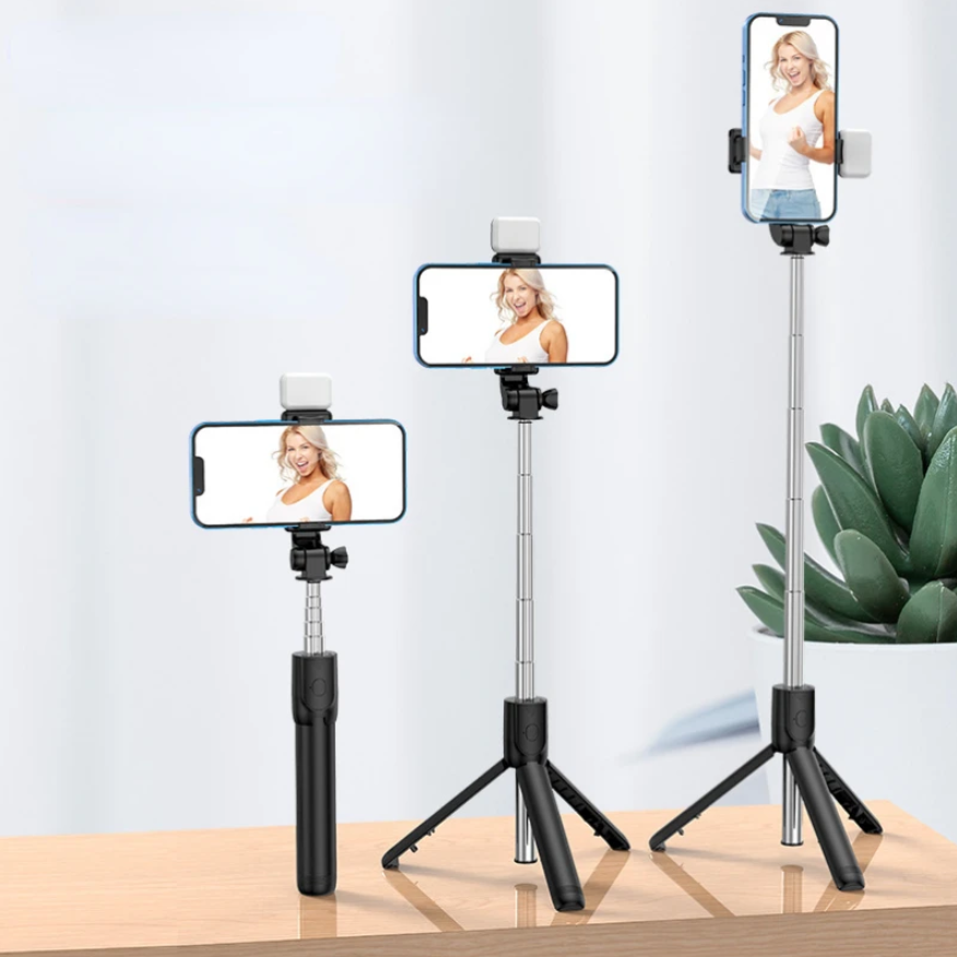 Tripé Extensível para Selfie, Tripé para Telefone com Suporte para Selfies em Grupo/Transmissão ao Vivo/Gravação de Vídeo, Compatível com Todos os Celulares