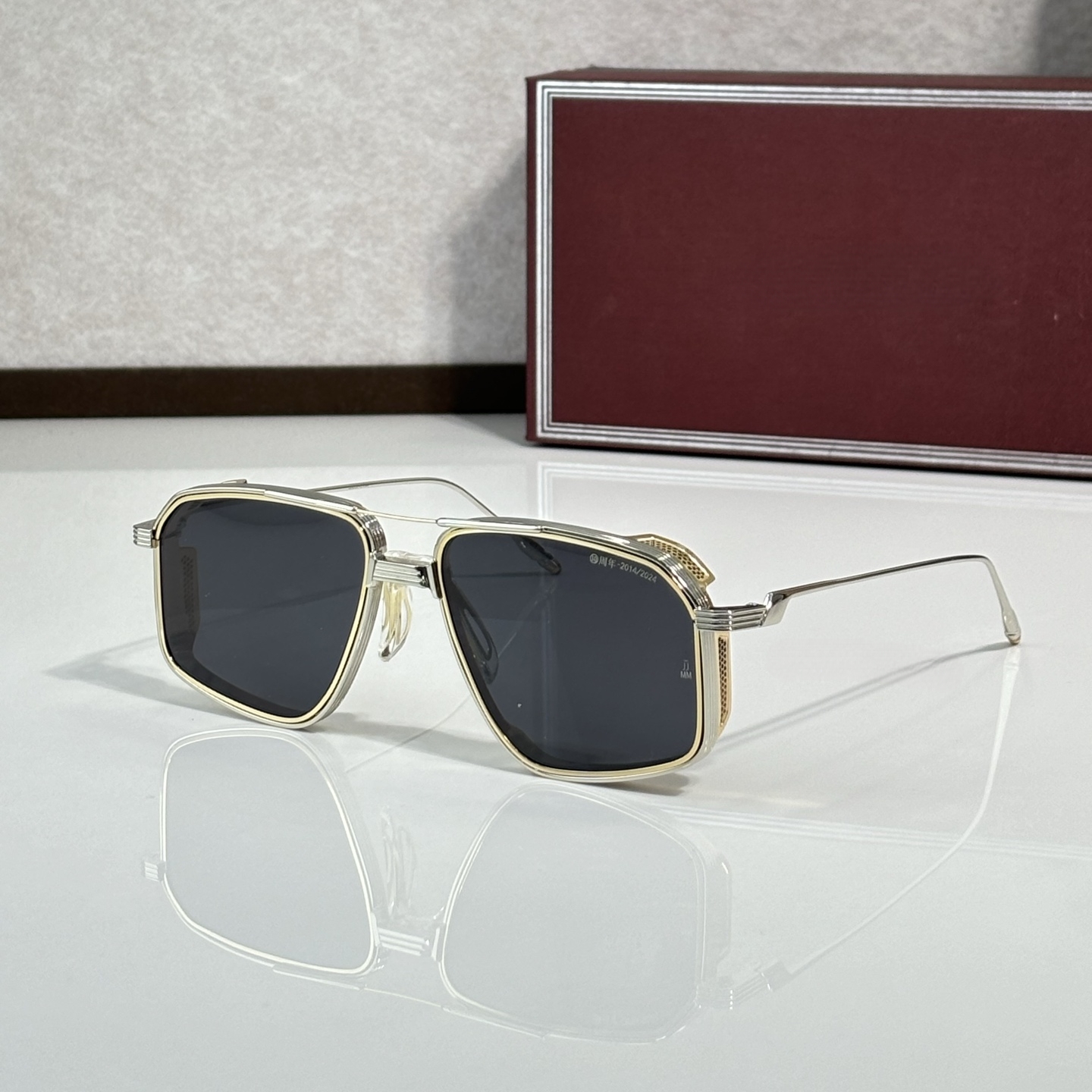Gafas de Sol JJMM Estilo Goggle, Tendencia de Moda, Lujo Vintage, JAGGER Ultraligeras de Titanio, Retro Cuadradas, Unisex, Calidad 3A+