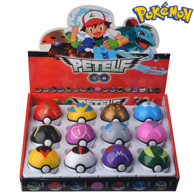 12 sztuk/zestaw Figurki Pokemon PokeBall Zabawki Anime Pikachu Blind Box Figurki PVC Kolekcja Modeli Akcji Lalki Prezent Urodzinowy dla Dzieci