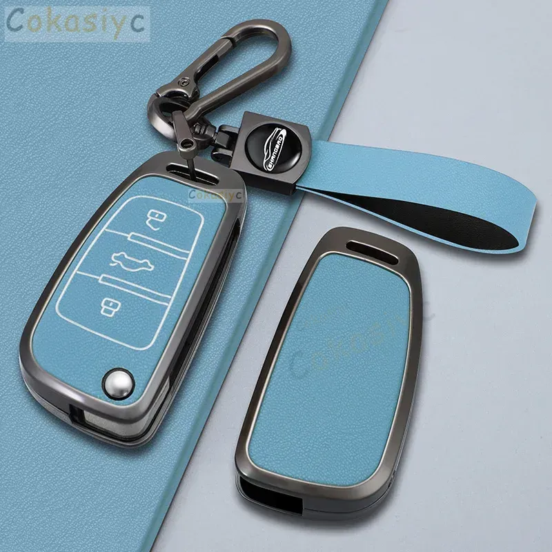 Untuk JAC A13 A13RS halus M3 V7 T6 Pickup kunci mobil penutup untuk JAC fritson t8 lipat Keyring pelindung paduan penutup kunci Case