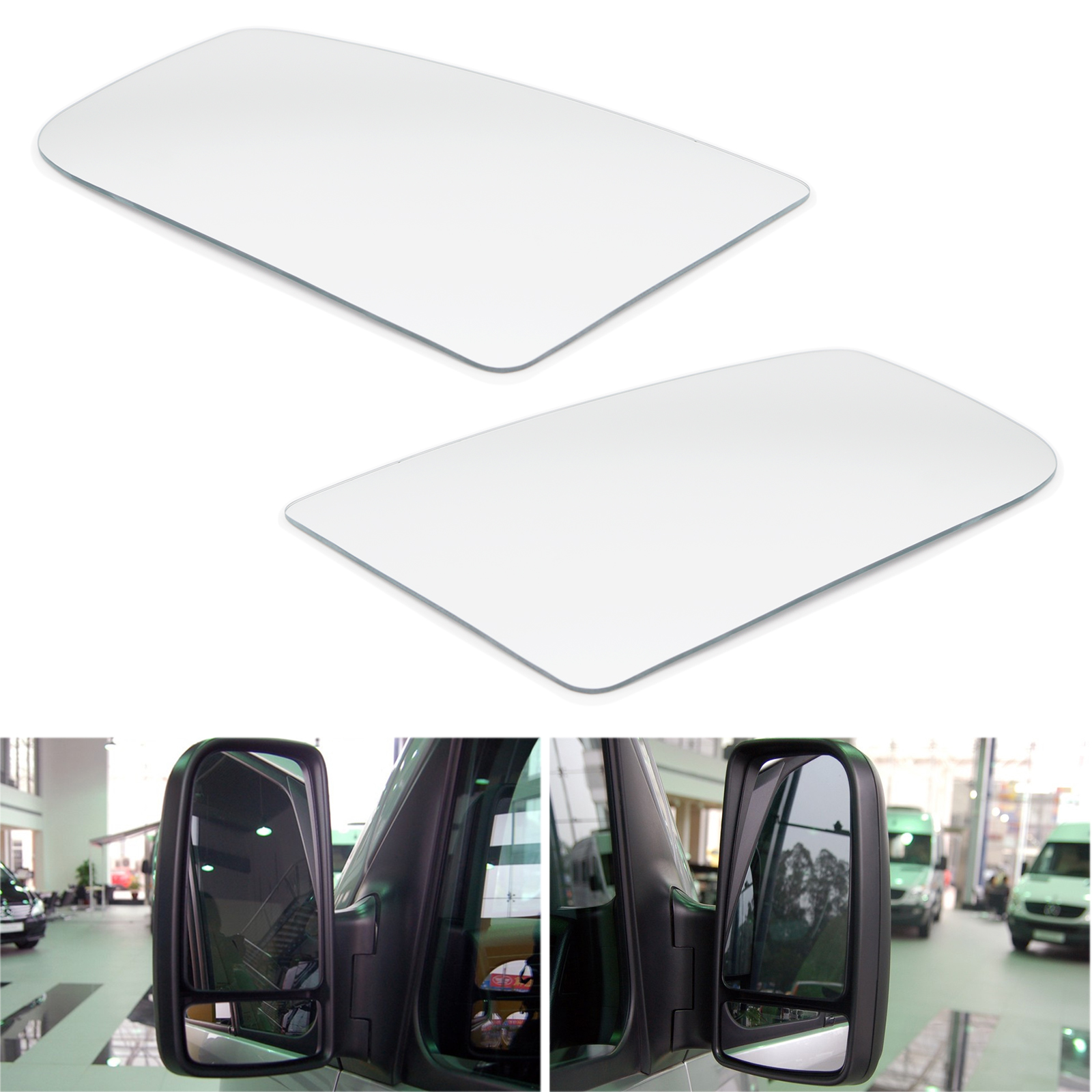 Voor Mercedes-Benz Sprinter 2006-2018 Vw Crafter 2006-2017 Linker Rechtervleugel Spiegel Glas Achteruitkijkstok Op Convexe Groothoek