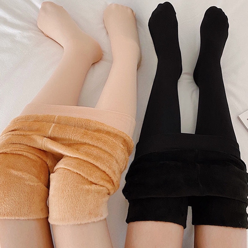 Inverno quente grosso velo meia-calça feminina senhoras térmica elástica veludo collants elástico de cintura alta translúcido leggings meias