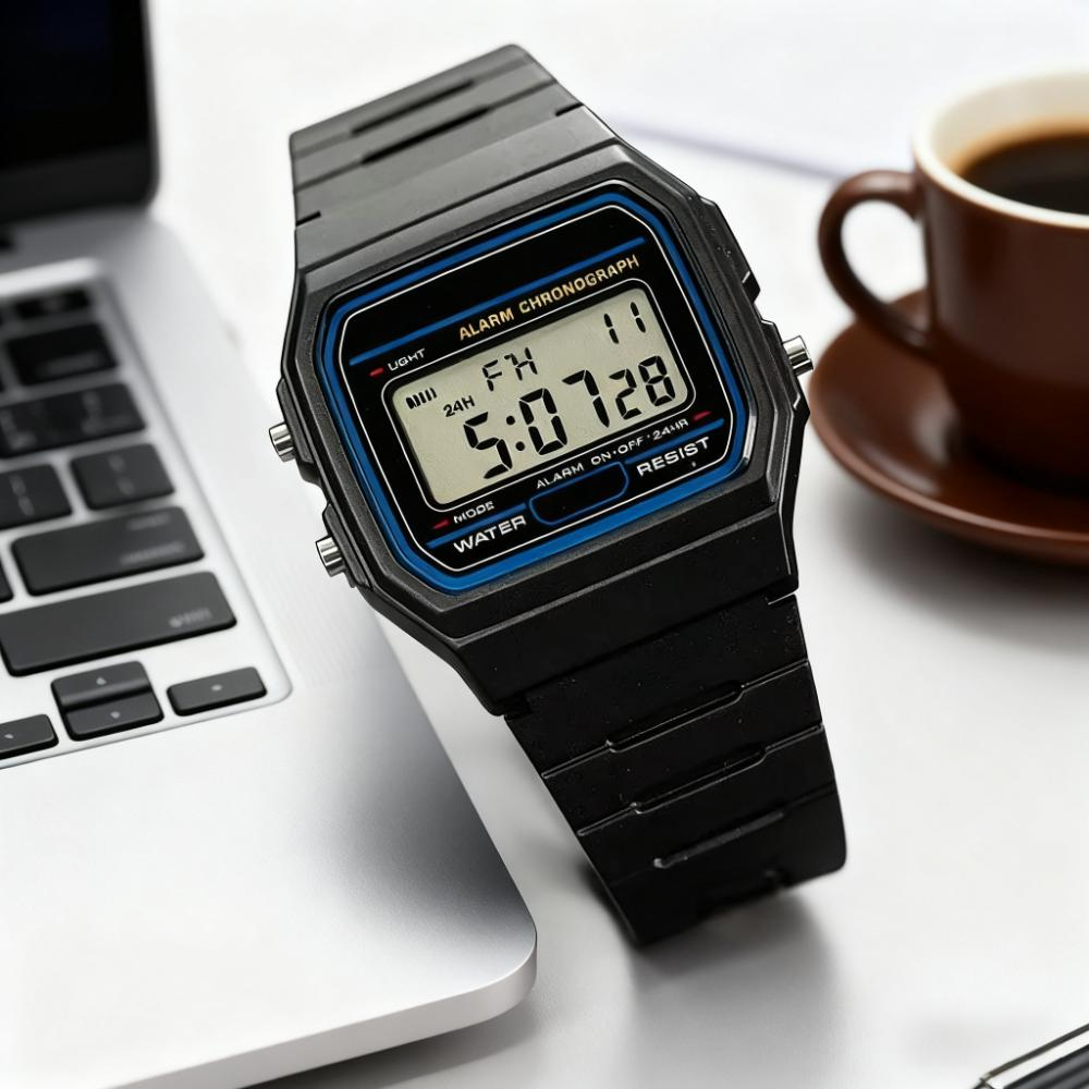 Sportief-casual vierkant LED-horloge voor heren - Digitaal display Minimalistisch polshorloge Ideaal voor studenten en dagelijkse activiteiten