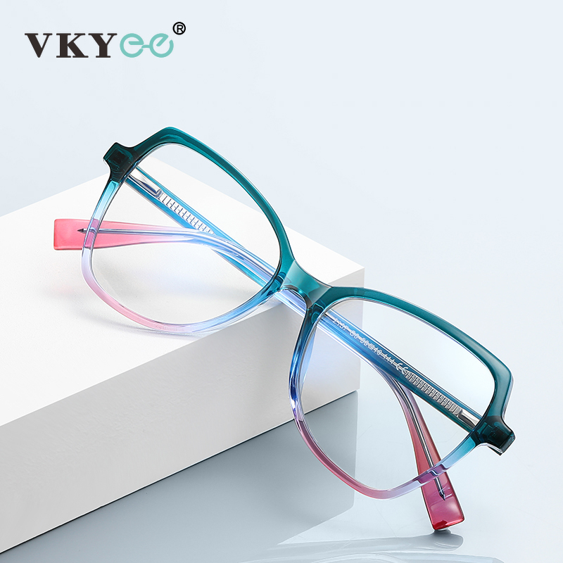 VICKY mode papillon dégradé grand cadre conception femmes lunettes Anti-lumière bleue lunettes de lecture peuvent être personnalisées 2137