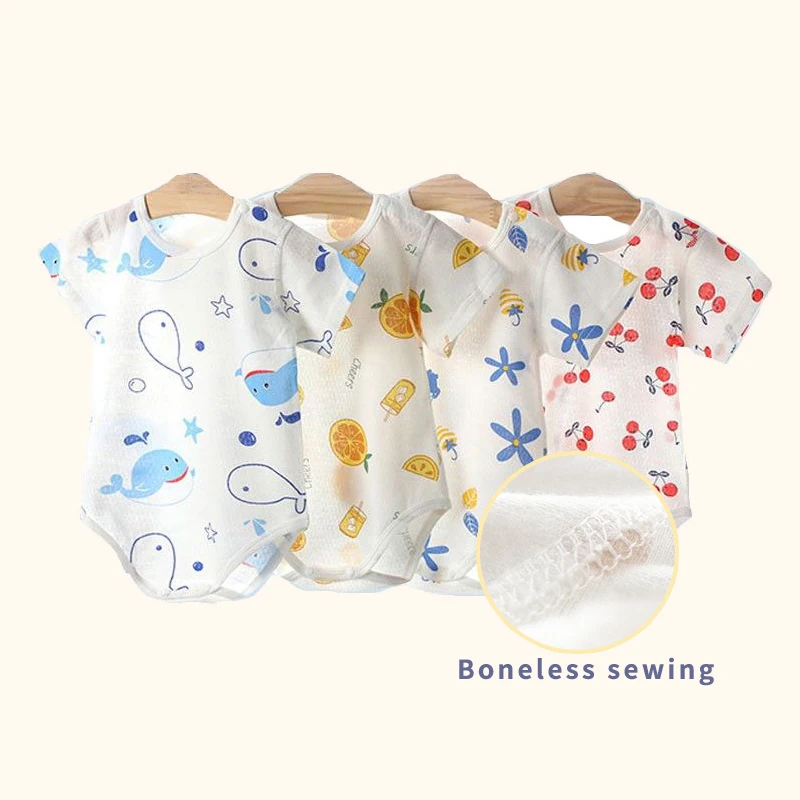 Pelele para bebé, ropa, vestidos de algodón para recién nacidos, mono de sutura sin hueso de algodón para niños, mono para recién nacidos, ropa para bebé niña y niño