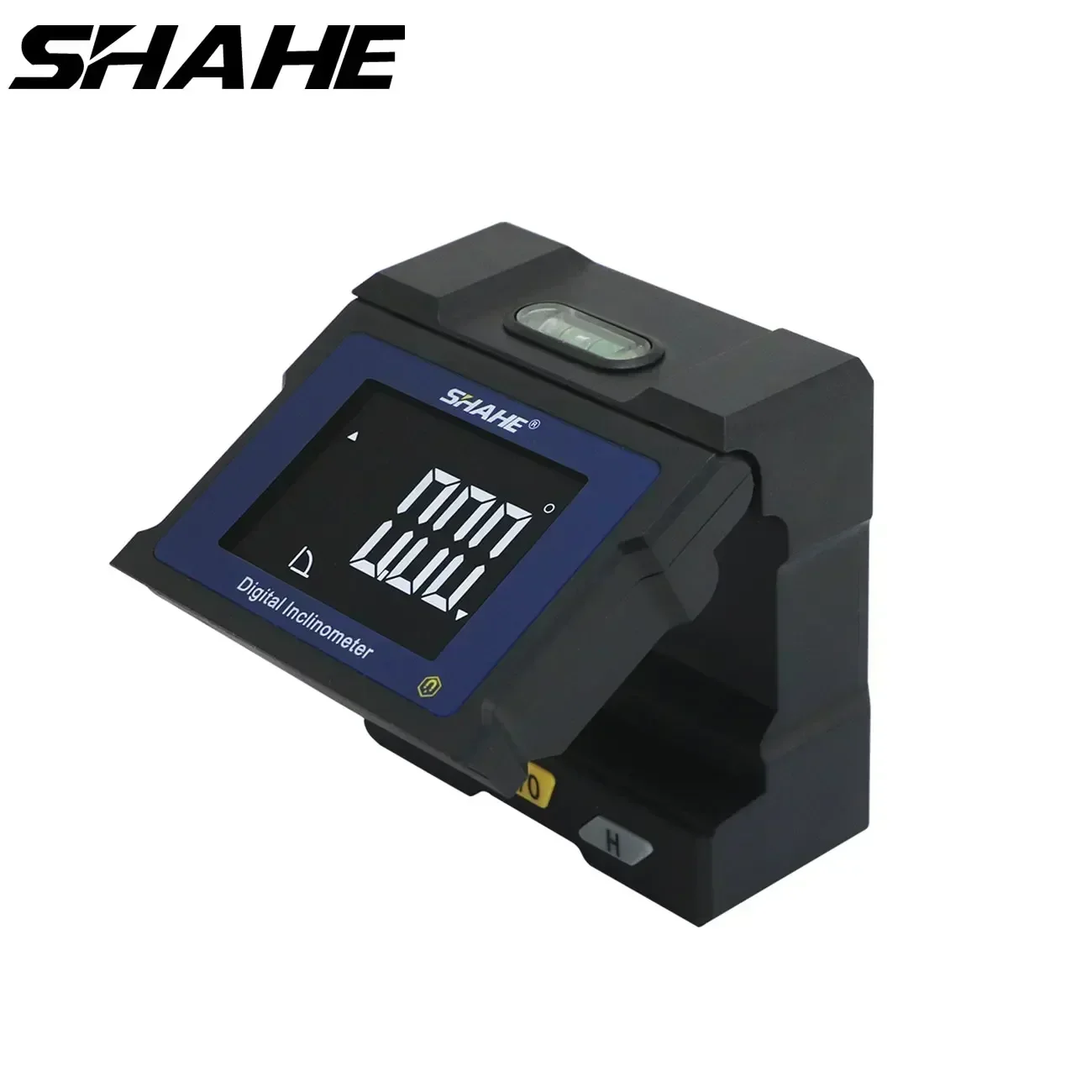 Shahe medidor de ângulo digital transferidor inclinômetro com display flip up caixa de nível de bolha mede 4*90 e 2*180 graus de faixas
