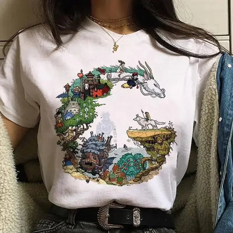 Verão confortável casual manga curta camiseta anime japonês harajuku roupas bonitos camiseta roupas femininas moda topo y2k
