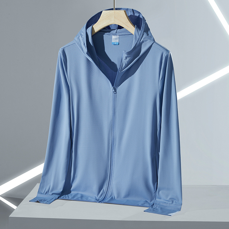 UPF45 UV Nắng Bảo Vệ Quần Áo Nữ Khóa Kéo Lên Mỏng Hoodie Tay Dài Seatshirt Ánh Sáng Ngoài Trời Câu Cá Chạy Đi Bộ Đường Dài Áo Khoác