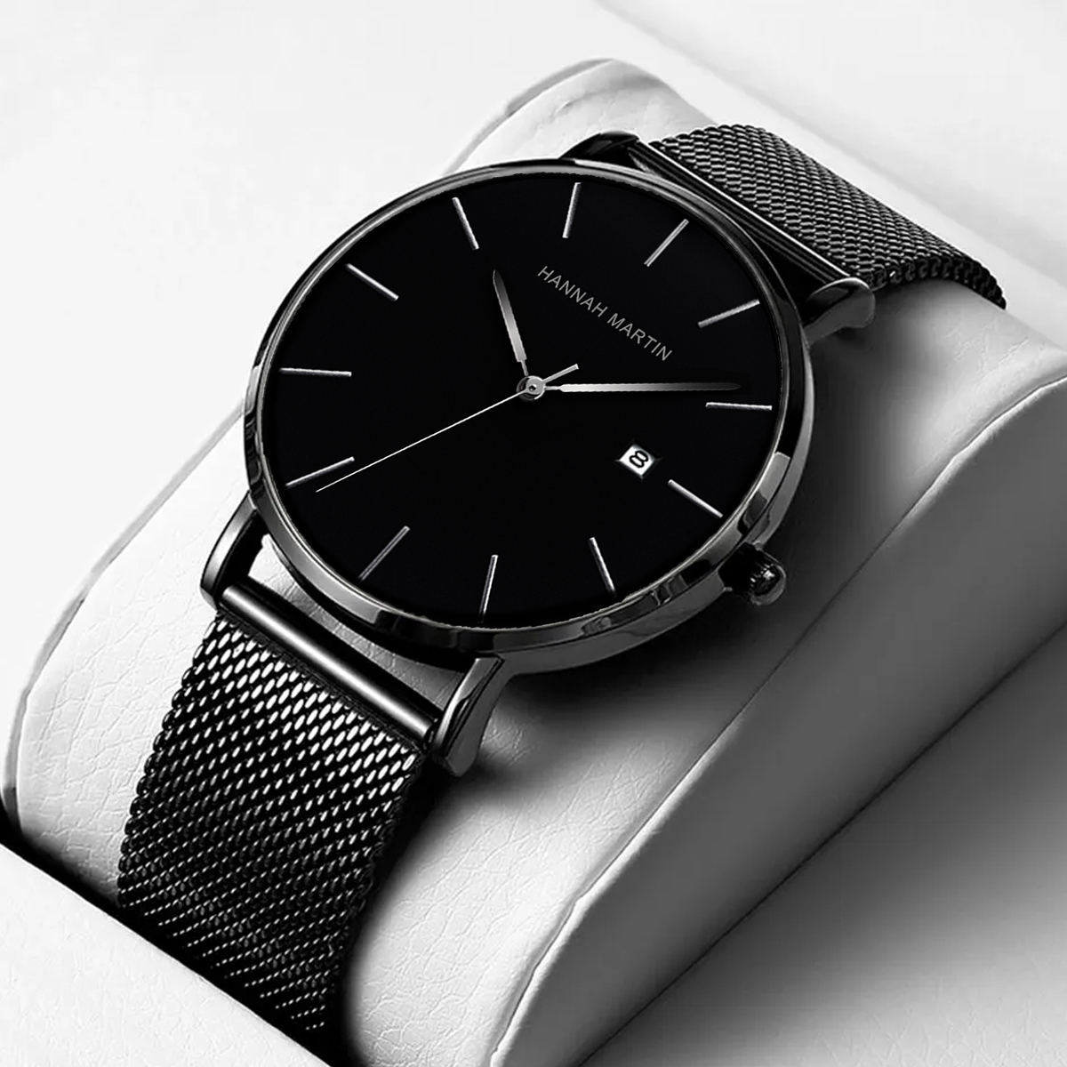 Классические мужские часы Bauhaus Design, темно-синие японские кварцевые водонепроницаемые часы из нержавеющей стали, модные ультратонкие часы с деловым календарем