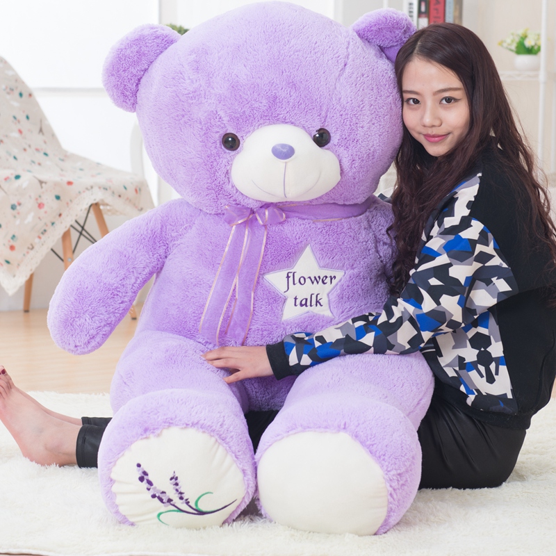 35/80Cm Schattige Paarse Beer Pluche Speelgoed Van Hoge Kwaliteit Knuffel Mooie Dieren Beer Poppen Voor Klasgenoot Kinderen Afstuderen Geschenken