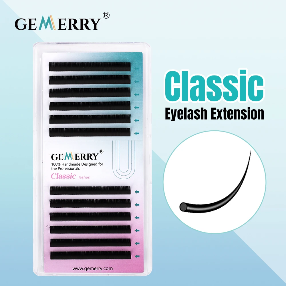 ขนตาปลอม GEMERRY Classic แบบเส้นต่อเส้น ทำด้วยมือ ความยาวหลากหลาย ขนตาปลอมแบบมิงค์