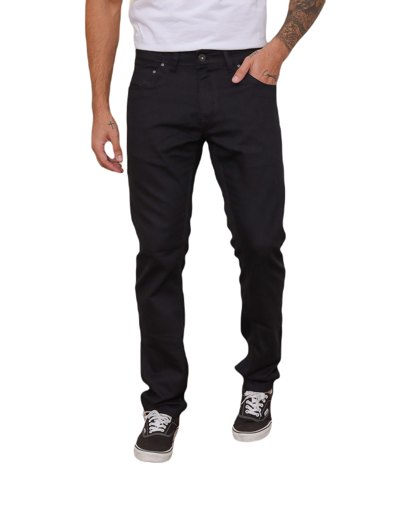 Skinny Jeans Voor Heren Zwart-Zwart Jeans