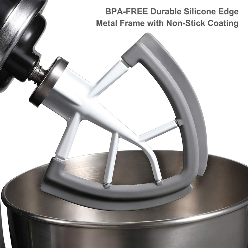 フレックスエッジパドルアタッチメント キッチンエイド 4.5-5 QT チルトヘッドスタンドミキサー交換用シリコンビーターボウルスクレーパーブレード