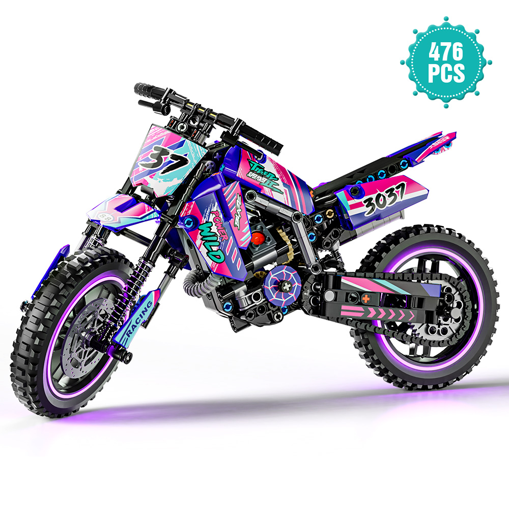 Set Blok Bangunan Motor Kreatif, Kit Konstruksi STEM untuk Anak Laki-laki, Perempuan, dan Dewasa, Model Motor Koleksi