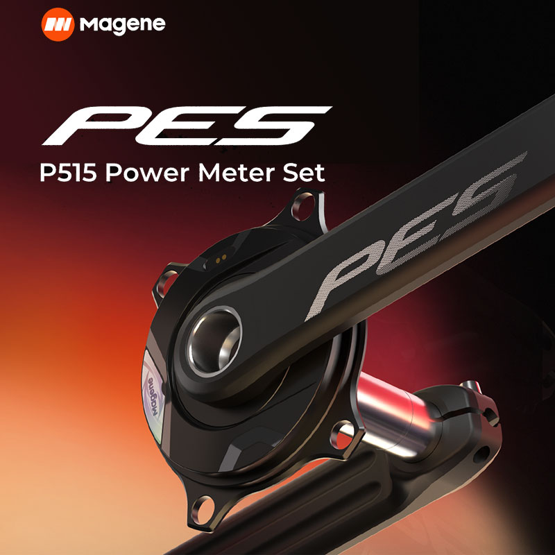 Magene PES P515 Set Meteran Daya 4 Baut 110BCD 24Mm Pedal Irama Keseimbangan Semut Baja Spindel Crankset Chainring untuk Shimano Sram