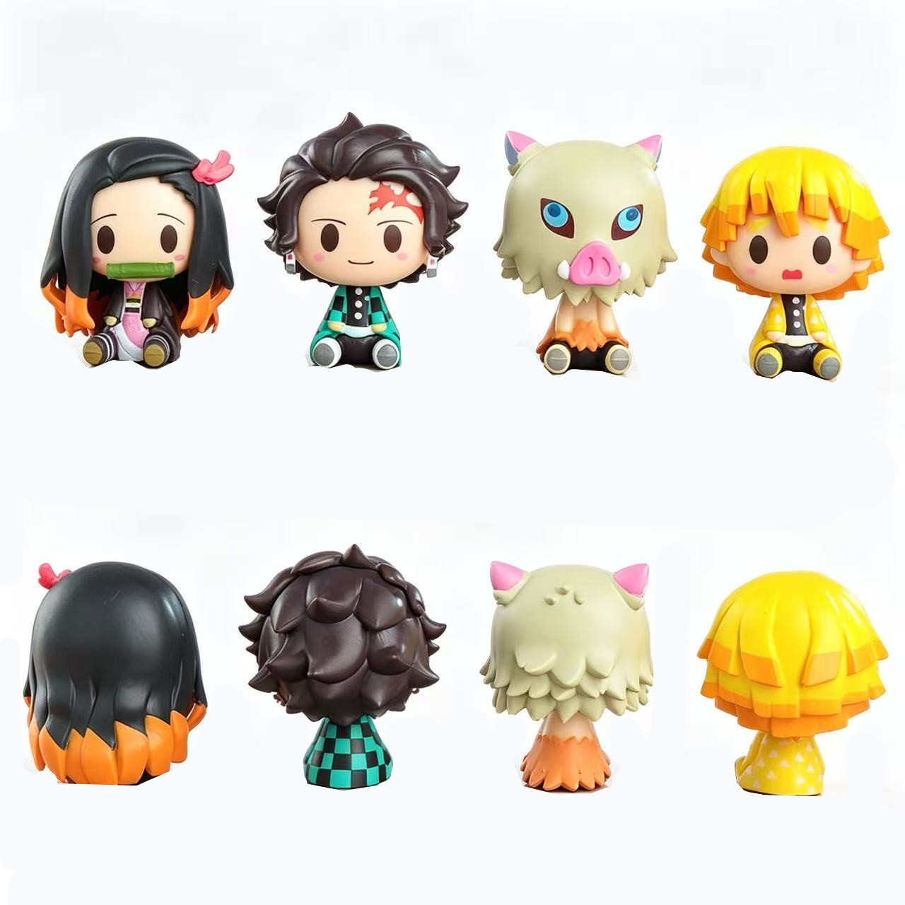 4 stks/set Demon Slayer Kamado Tanjirou Nezuko Agatsuma Zenitsu Action Figure Leuke Anime Model PVC Standbeeld Collectible Speelgoed Geschenken