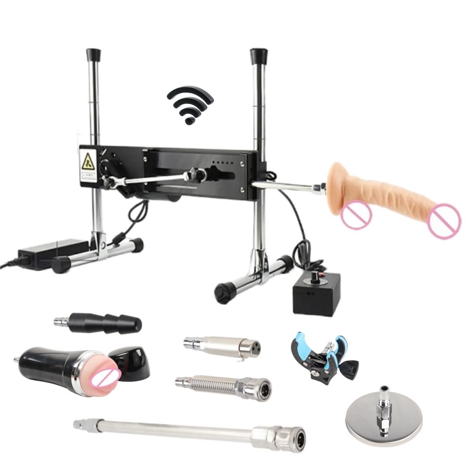 Máquina Sexual Silenciosa FREDORCH com Controle Duplo 120W e Acessórios para Dildo, para Mulheres e Homens, Curso Ajustável de 3-15cm, Brinquedo Sexual Adulto