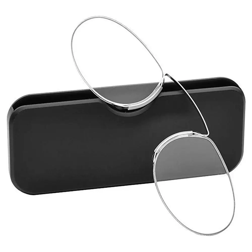 Moda nariz clipe óculos de leitura ultra leve e conveniente telefone móvel presbiopia óculos estilo retro hd óculos de leitura