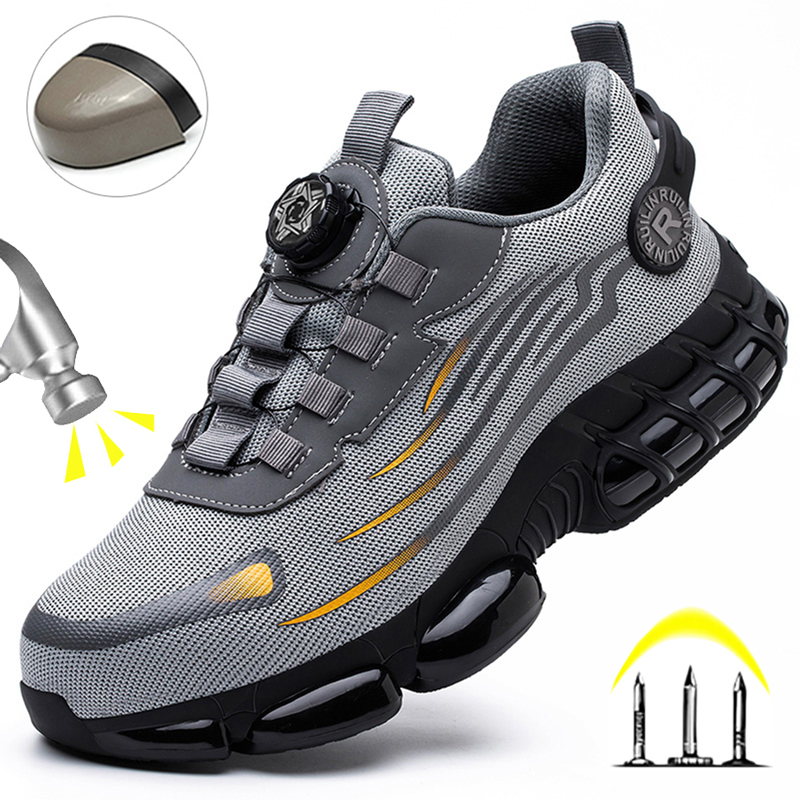 Indestructible Men's Safety Shoes  Anti-Puncture Construction Working Shoes Anti-Accident Shoes For Man Outdoor Security Boots  ﻿