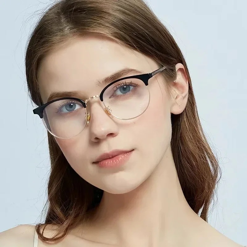 Ramka Cat Eye Damskie okulary korekcyjne Wieloogniskowe okulary klasy blisko- i dalekiego światła blokujące niebieskie światło z przepisem