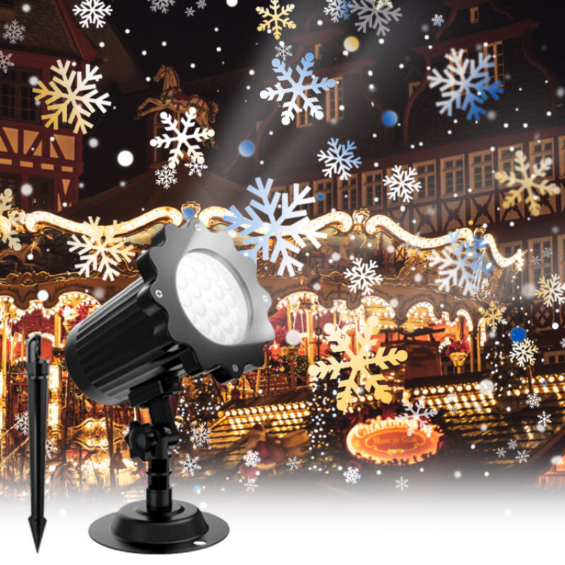 Schneeflocke Led Lampe Mit Fernbedienung Outdoor Rasen Garten Weihnachten Bühne Dekor Dekoration Projektion Muster Blizzard Lampe Neue